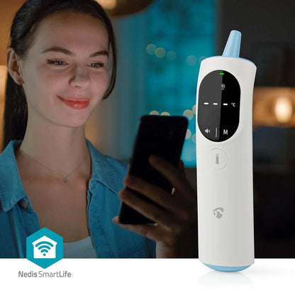 Nedis SmartLife Infrared Thermometer | LED Display | Ear / Forehead | White