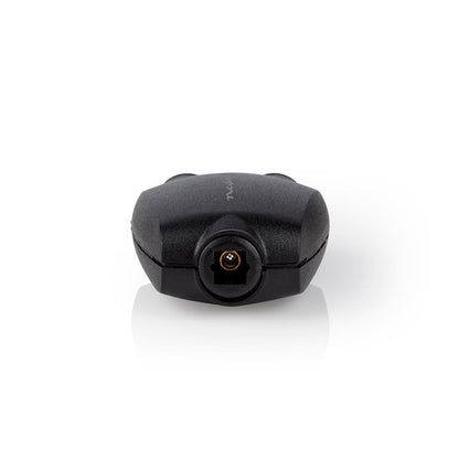 Nedis TosLink Adapter | TosLink Female | 2x TosLink Female | Splitter | ABS | Black | 1 pcs | Blister