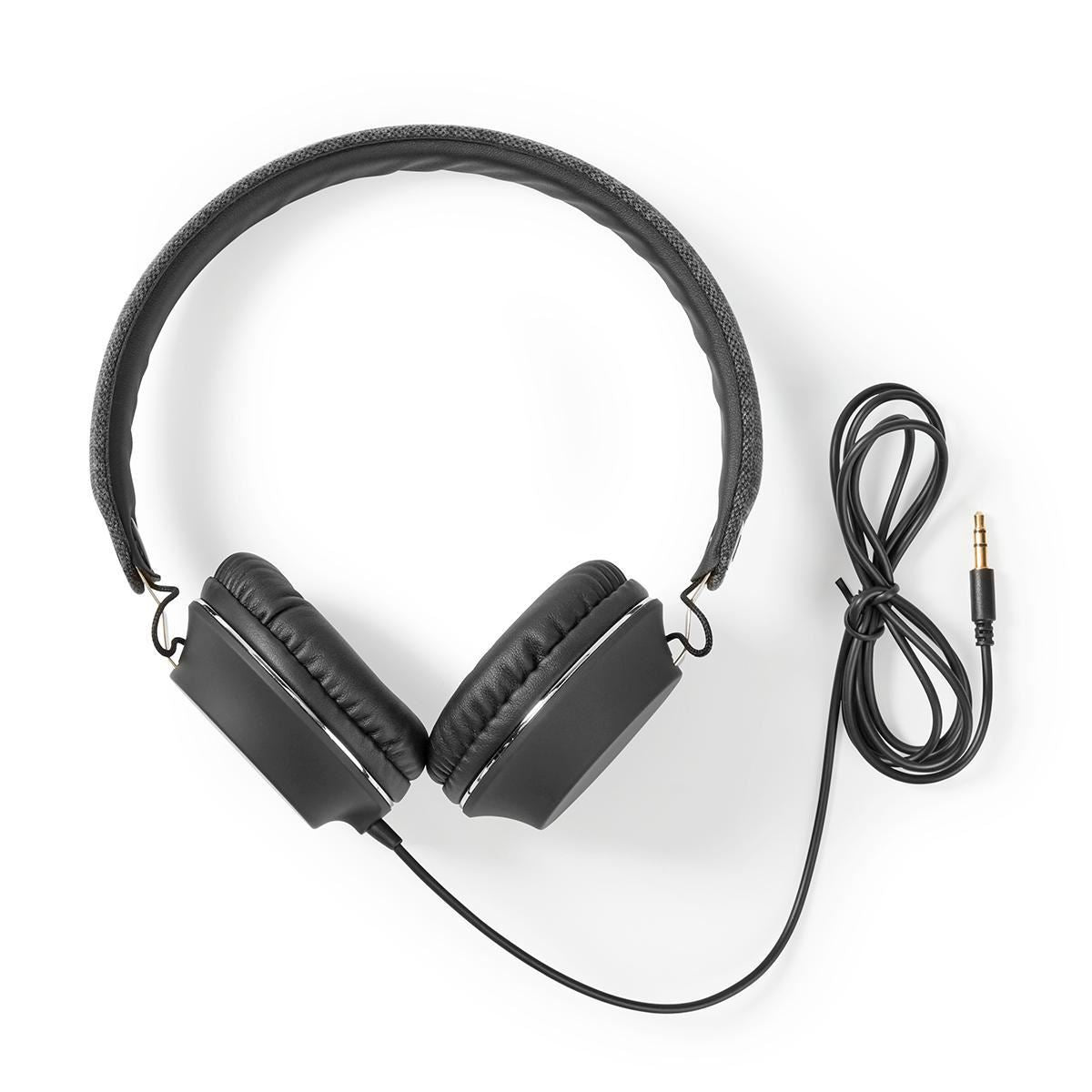 Nedis On-Ear Wired Headphones | 3.5 mm | Cable length: 1.20 m | Anthracite / Black