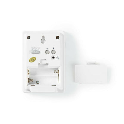 Nedis Wireless Doorbell Set | Battery Powered | 3 V DC | 1x CR2032 | Volume: 80 dB | Signal range: 300 m | IP44 | 36 Melodies | 1 Receiver | White