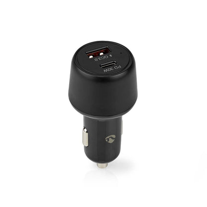 Nedis CCPD30W100BK | Car Charger | 48 W | 2x 3.0 A | Number of outputs: 2 | Port type: USB-A / USB-C™ | | Automatic Voltage Selection