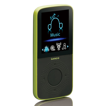 Lenco PODO-153LM | Sports MP3/4 Player with Pedometer |Wristband | 4GB | Micro SD Card Expansion | Lime