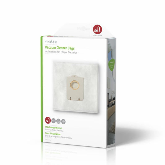 Nedis Vacuum Cleaner Bag | 4 pcs | Synthetic | Most sold for: Philips / Electrolux | White