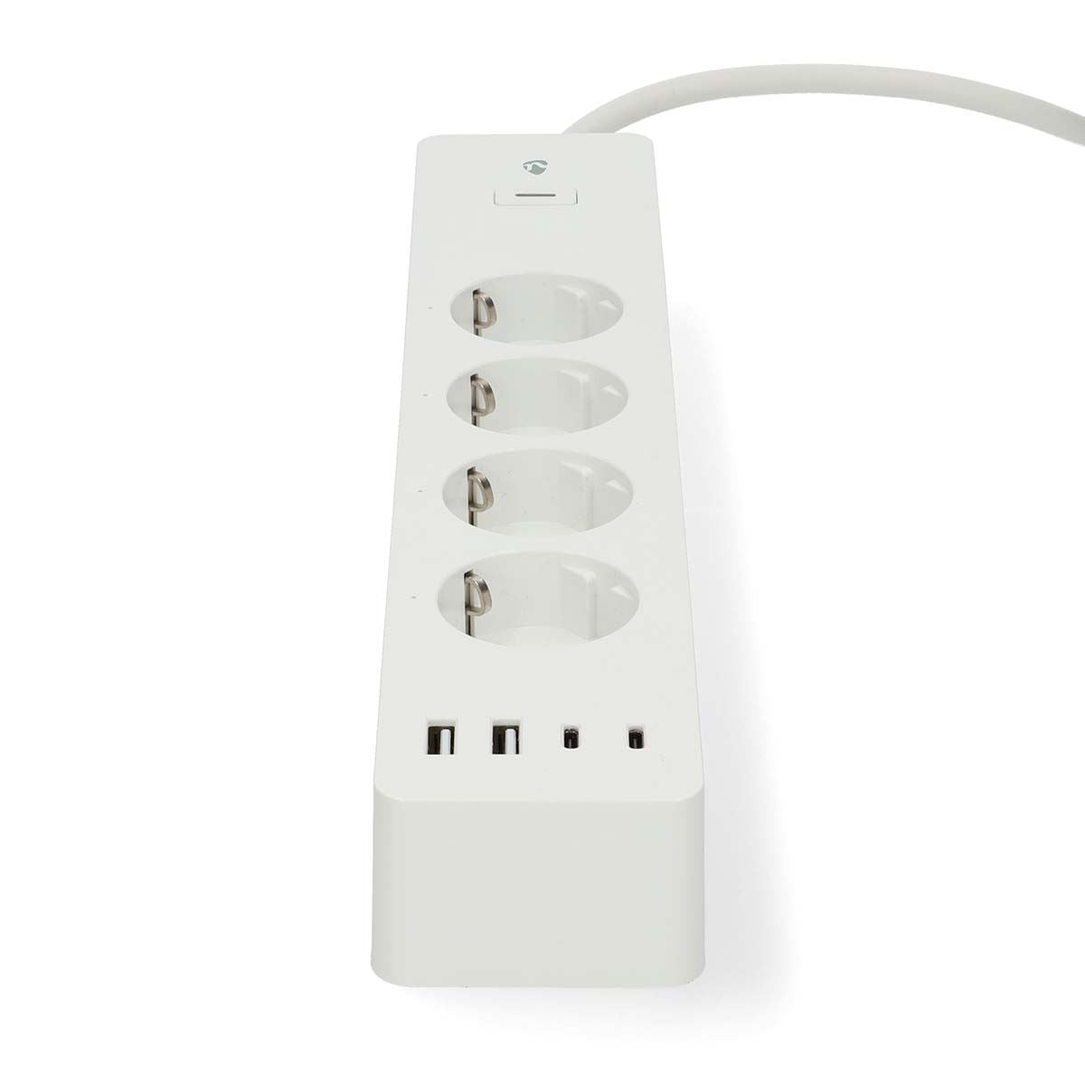 Nedis SmartLife Power Strip | Wi-Fi | 2x USB-A / 2x USB-C™ / 4x plug with earth contact (CEE 7/3) | 16 A | 3680 W | 2.00 m | 0 - 55 °C | Android™ / IOS | White