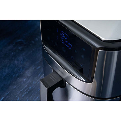 Gastronoma Digital Hot Air Fryer XXL 8 l | 60-min Timer | 8 Presets | Plastic / Stainless Steel