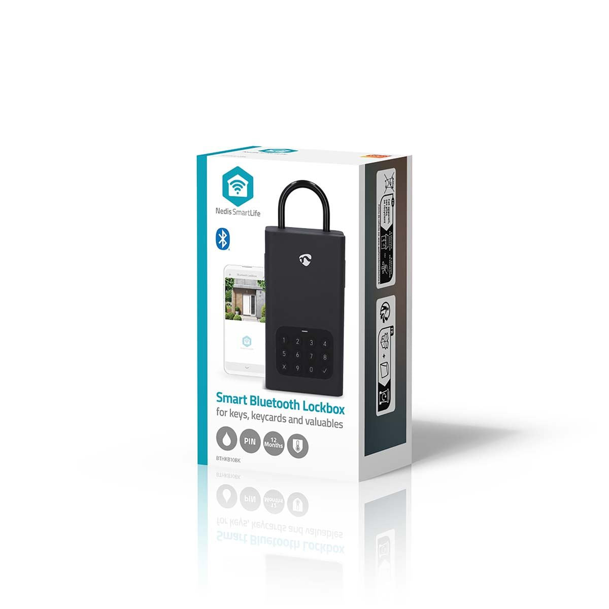 Nedis SmartLife Key Box | Key Safe | Bluetooth® | Outdoor | Key Lock | IPX5 | Black