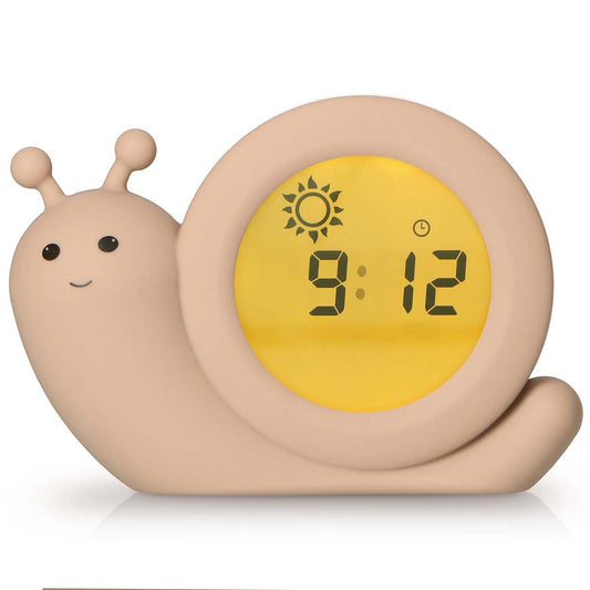 Alecto BC110BE SIMON | Sleep Trainer & Night Lamp Light / Alarm Clock - Taupe