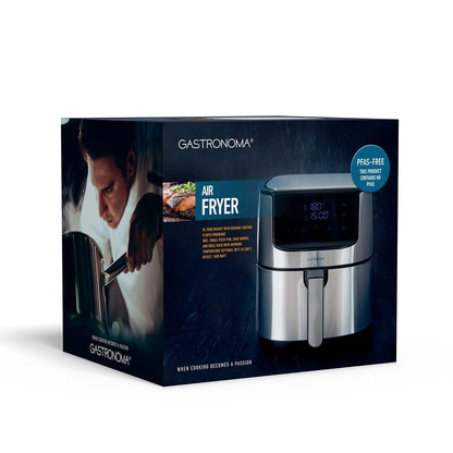 Gastronoma Digital Hot Air Fryer XXL 8 l | 60-min Timer | 8 Presets | Plastic / Stainless Steel