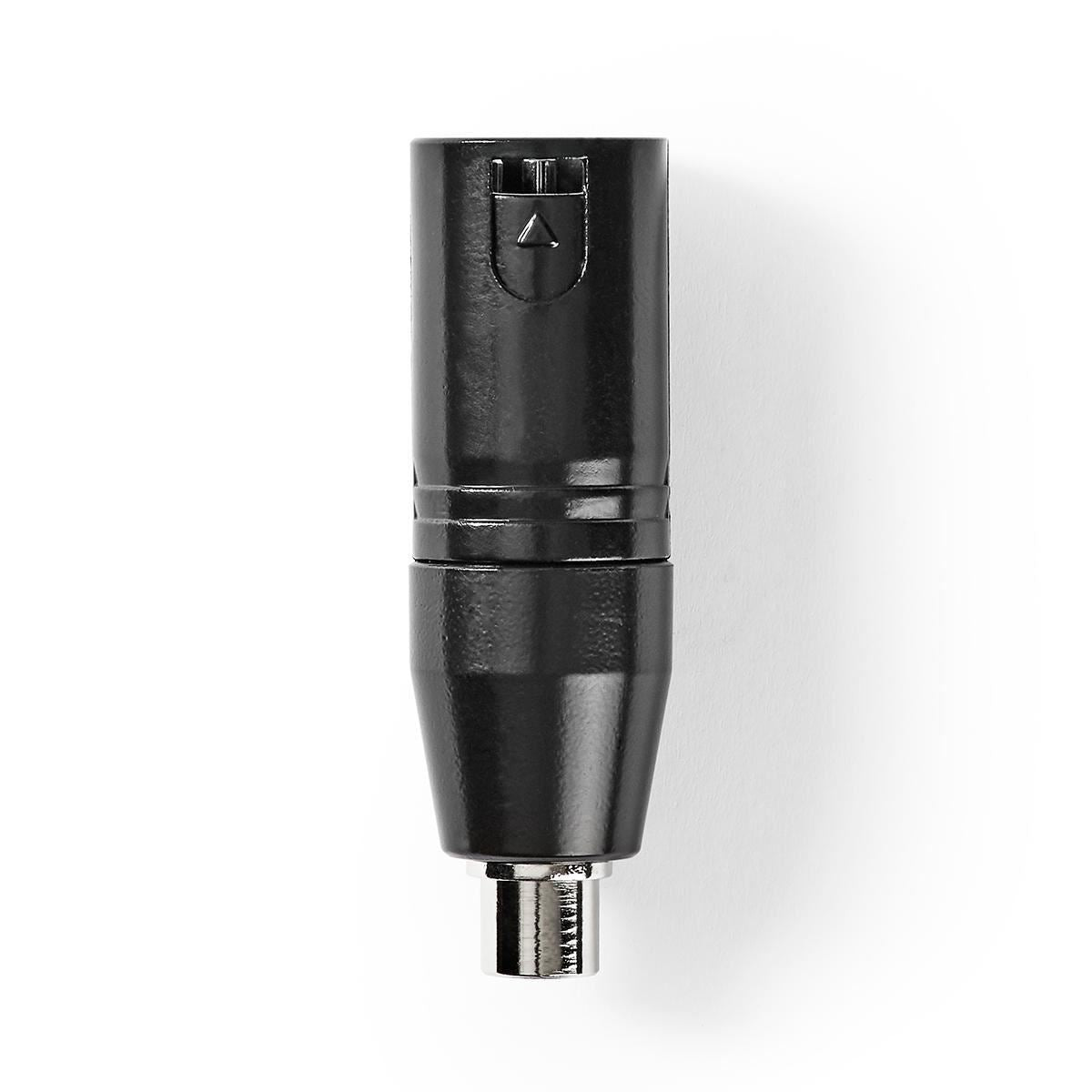 Nedis COTP15930BK | XLR Adapter | XLR 3-Pin Male | RCA Female | Nickel Plated | Straight | Metal | Black | 1 pcs | Polybag