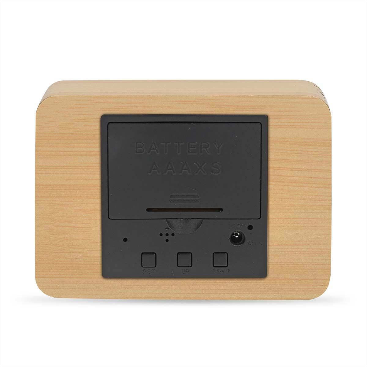 Nedis Digital Desk Alarm Clock | LED | Backlight | Snooze function | Date display | Indoor temperature | Wood