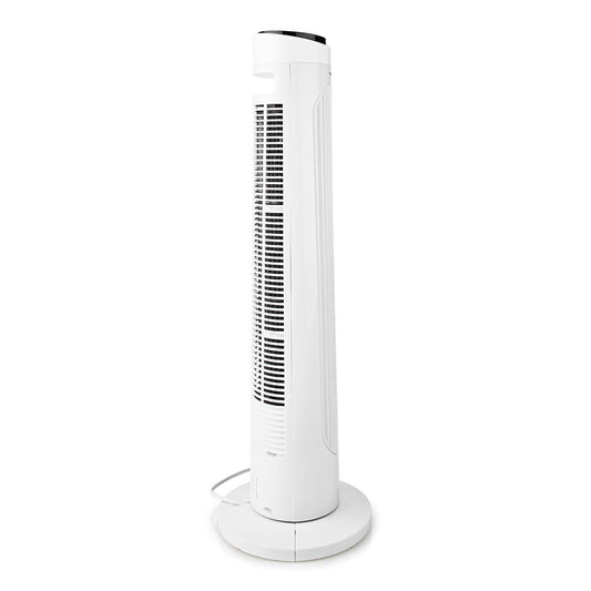 Nedis Tower Fan | 3-Speed | Oscillation | 50 W | Remote control | Black / White