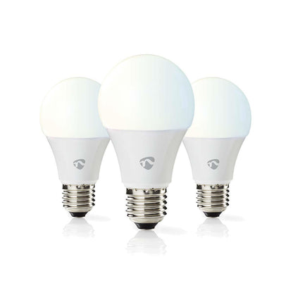 Nedis SmartLife LED Bulb | Wi-Fi | E27 | 806 lm | 9 W | Warm to Cool White | 2700 - 6500 K | Android™ / IOS | Bulb | 3 pcs