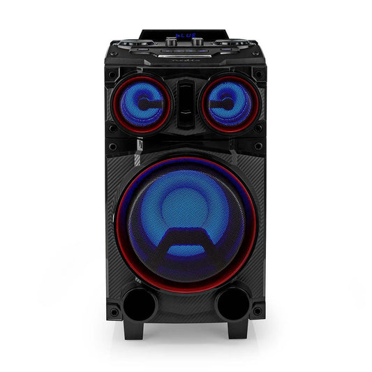 Nedis Bluetooth® Party Speaker | Maximum battery play time: 6.5 hrs | 120 W | Carrying handle | Party lights | Equalizer | Black