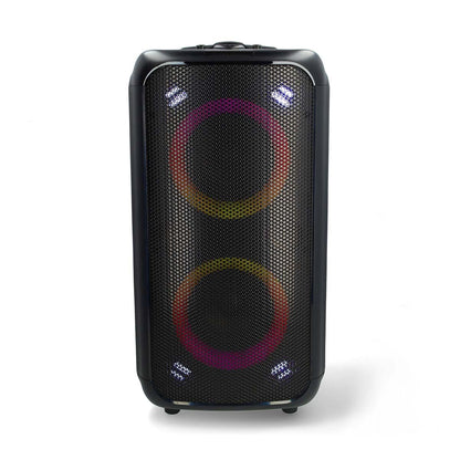 Nedis Bluetooth® Party Speaker | Maximum battery play time: 5 hrs | 240 W | Carrying handle | Party lights | Equalizer | Black / Orange