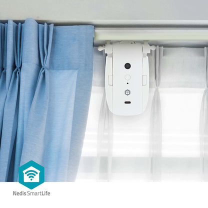 Nedis SmartLife Curtain Robot | I Rail / Rod Rail / U Rail | Curtains / Drapes | Battery Powered / USB Powered | 4000 mAh | Bluetooth® | White