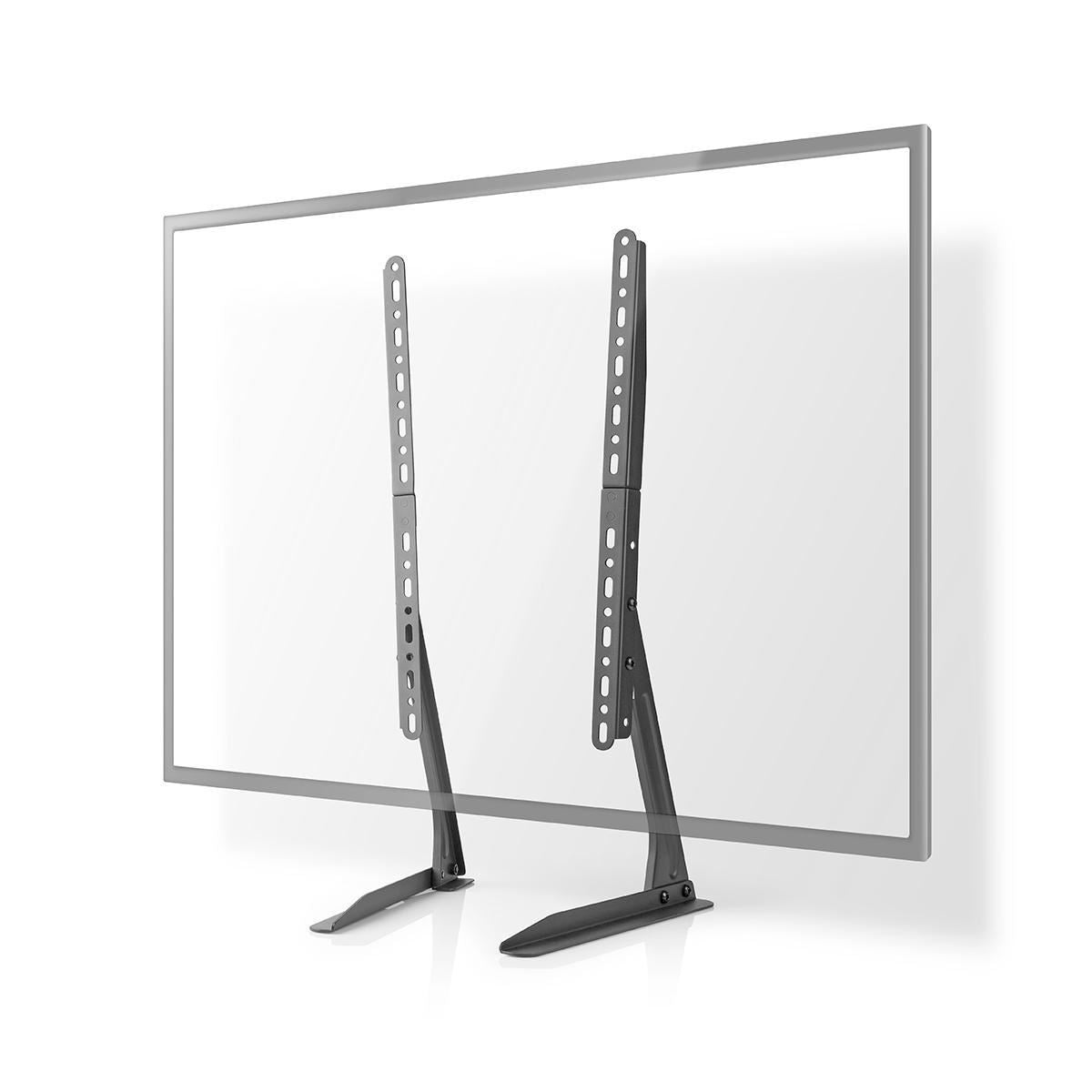 Nedis Fixed TV Desk Stand | 13 - 70 " | Maximum supported screen weight: 50 kg | Adjustable pre-fixed heights | Steel | Black