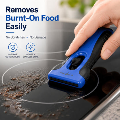 Nedis Cleaning Scraper | Vitroceramic Hobs | Black / Blue | Plastic