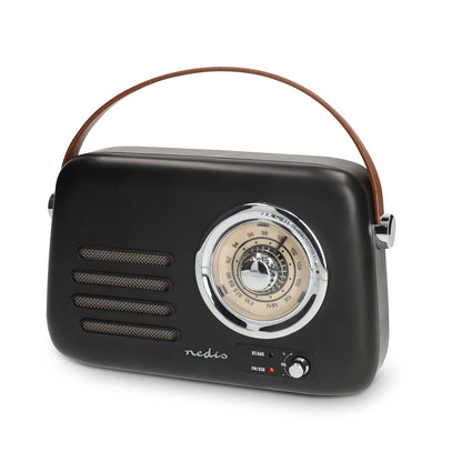 Nedis RDFM2600BK | FM Radio | Portable Design | Bluetooth® / FM | Accu Powered / USB Powered | Analogue | 10 W | Bluetooth® | Black