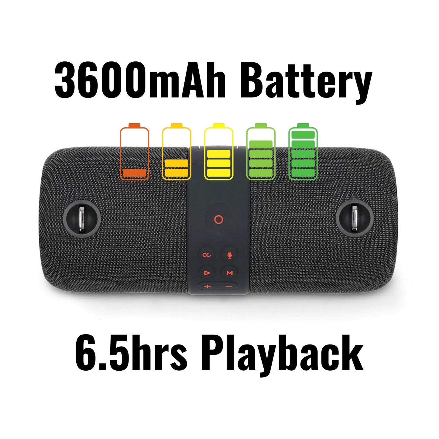 Nedis Bluetooth® Speaker | Maximum battery play time: 6.5 hrs | Handheld Design | 40 W | Stereo | Built-in microphone | IPX6 | Linkable | Black