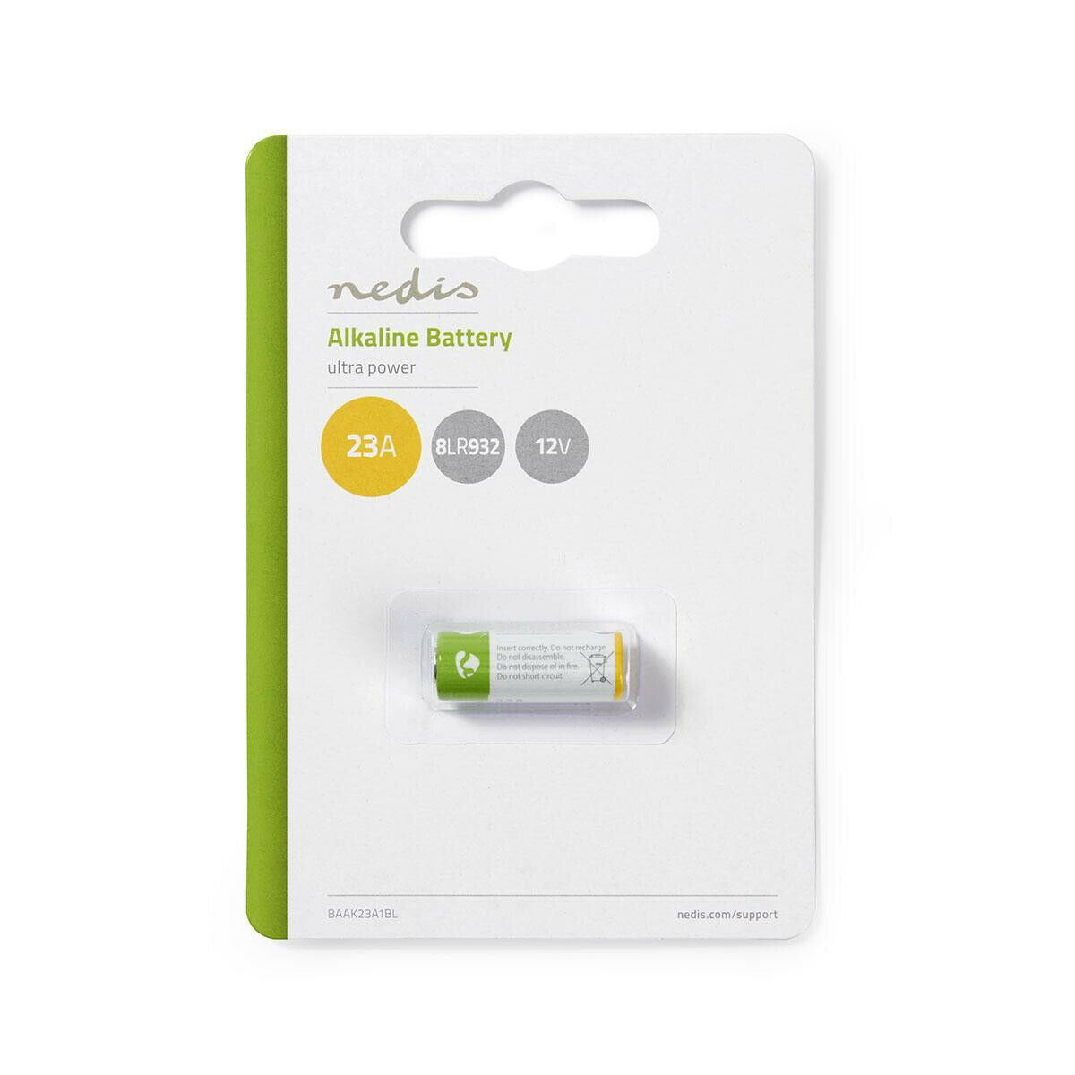 Nedis Alkaline Battery 23A | 12 V DC | 8LR932 | 1-Pack