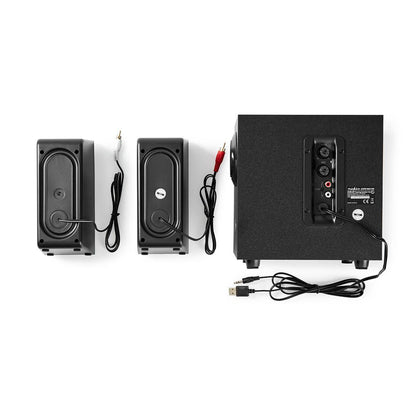 Nedis Gaming Speaker | Speaker channels: 2.1 | USB Powered | 3.5 mm Male | 30 W | Without Lighting | Volume control