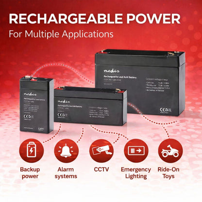 Nedis Battery | Lead-Acid | Rechargeable | 12 V | 17000 mAh