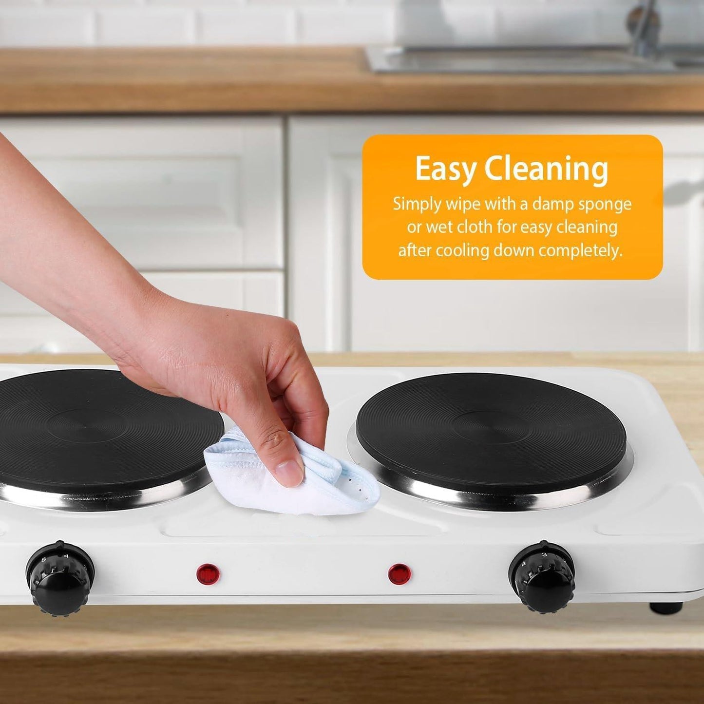 Nedis Electric Cooking Plates | Cooking zones: 2 | 2000 W | Overheating protection | White