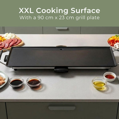 MELISSA Teppanyaki Large Table Grill | Baking surface ( L x W ): 90 x 23 cm | 5 Heat Settings