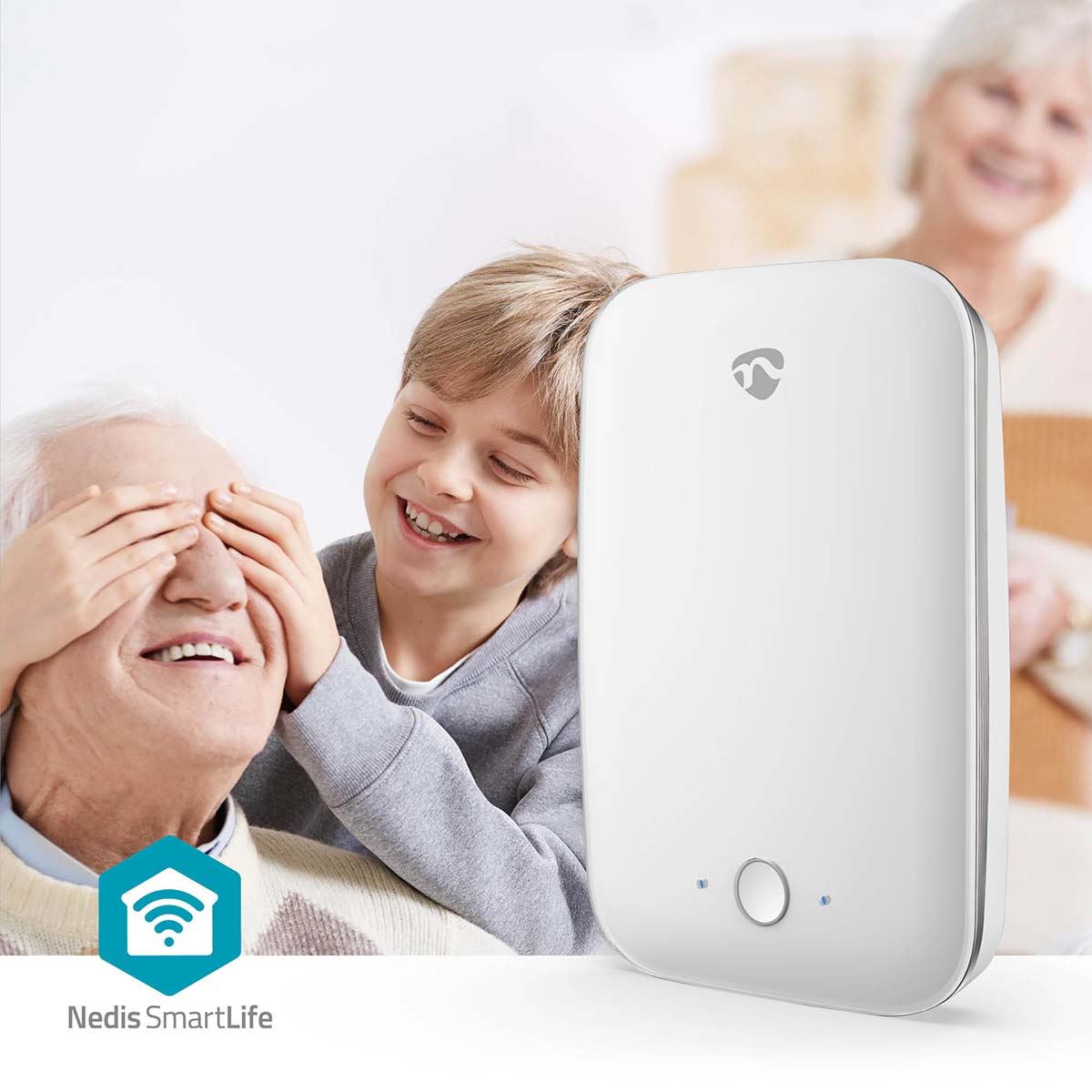 Nedis Fall Detector | Wi-Fi | Detection range: 7 m | Effective field of view (horizontal): ±45° | Effective field of view (vertical): ±45° | IP54 | White