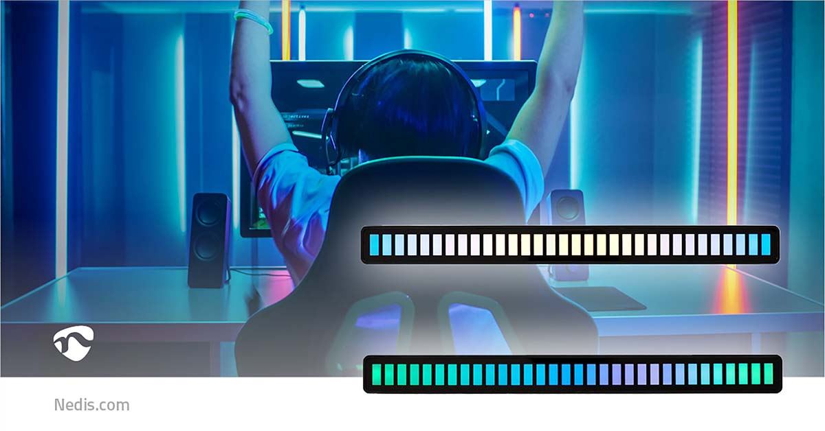 Nedis Gaming Light | RGB | Battery Powered | Used for: Desktop / Notebook | Black