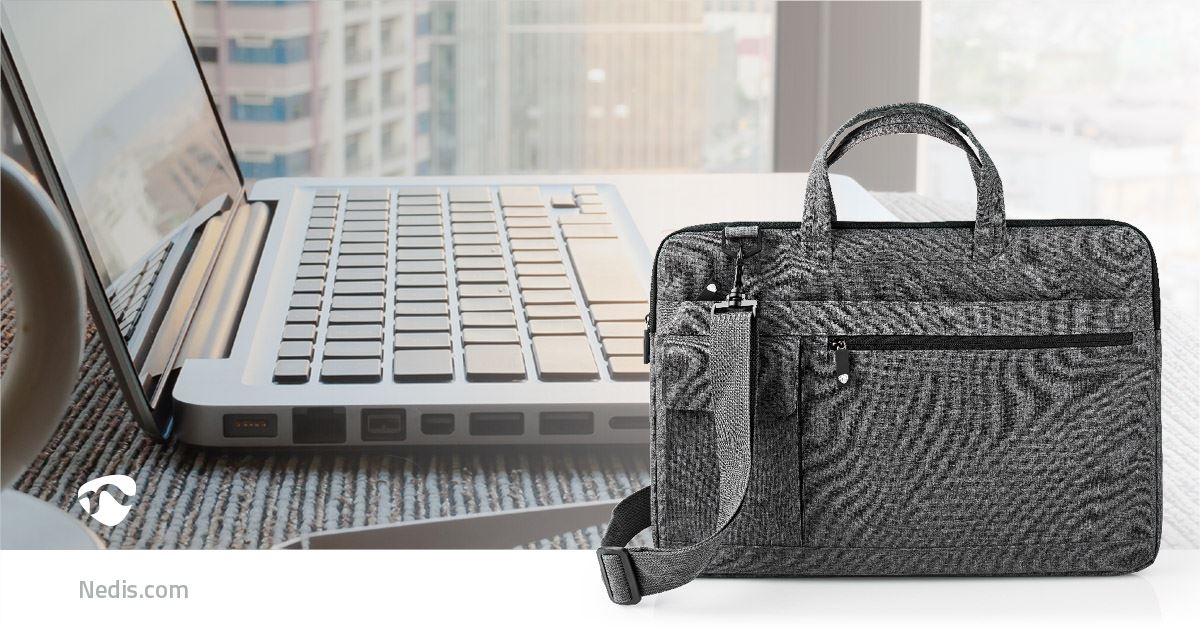Nedis Notebook Bag | 15 - 16" | Wearing belt | 8 Compartments | 30 mm | 285 mm | 410 mm | Polyester