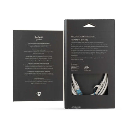 Nedis CAT6a Network Cable | S/FTP | RJ45 Male | RJ45 Male | 2.00 m | Snagless | Round | Braided / PVC | Silver | Cover Window Box