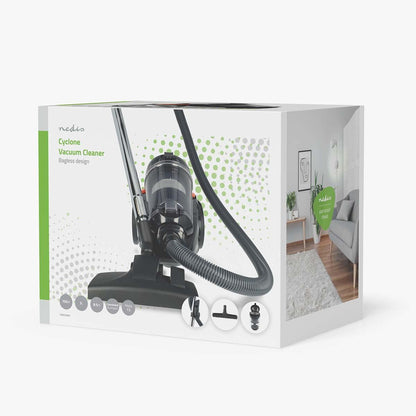 Nedis Bagless Vacuum Cleaner | Bagless | 700 W | Dust capacity: 3.0 l | Combi Brush | Action radius: 8.50 m | HEPA air filter | Anthracite / Black / Orange