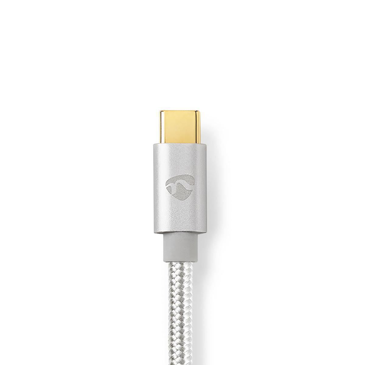 Nedis Lightning Cable | USB 2.0 | Apple Lightning 8-Pin | USB-C™ Male | 480 Mbps | Gold Plated | 2.00 m | Round | Braided / Nylon | Aluminium | Cover Window Box