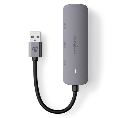Nedis USB Hub | USB-A Male | 4x USB A Female | 4 port(s) | USB 2.0 / USB 3.2 Gen 1 | USB Powered