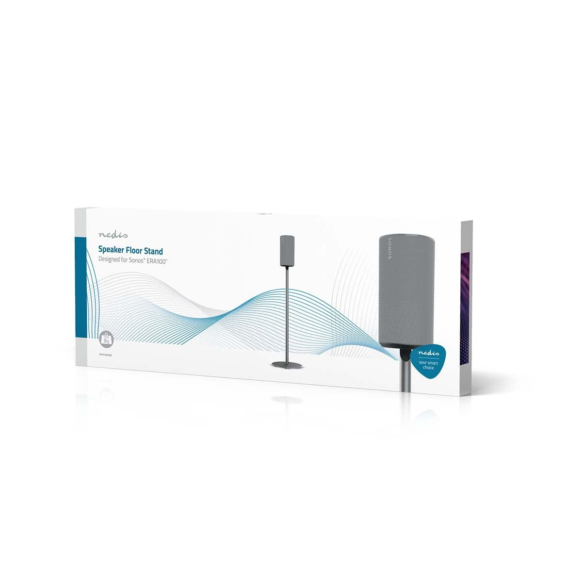 Nedis Speaker Mount | Compatible with: Sonos® Era100 | Stand | 3 kg | Fixed | ABS / Metal | Black