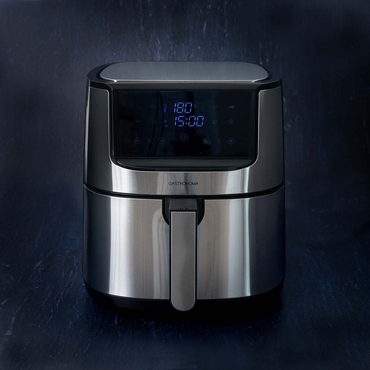 Gastronoma Digital Hot Air Fryer XXL 8 l | 60-min Timer | 8 Presets | Plastic / Stainless Steel