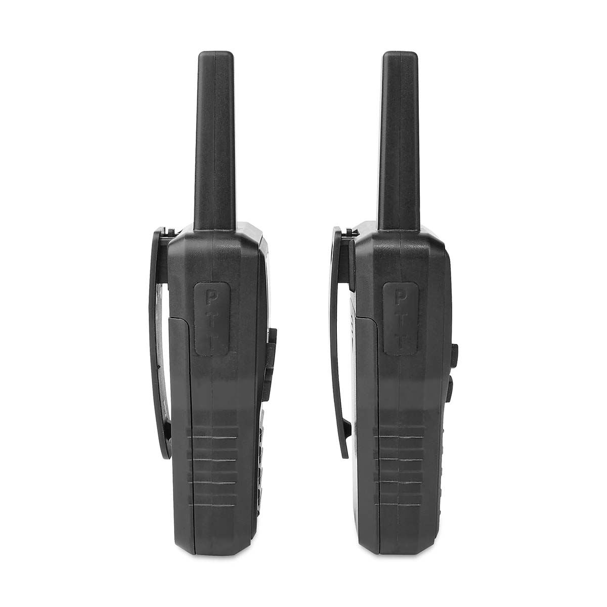 Alecto FR200BK | Walkie-Talkie Set | 2 Handsets | Up to 10 km | Frequency channels: 8 | PTT / VOX | 24 h standby| Charging base included | Headphone output | Black
