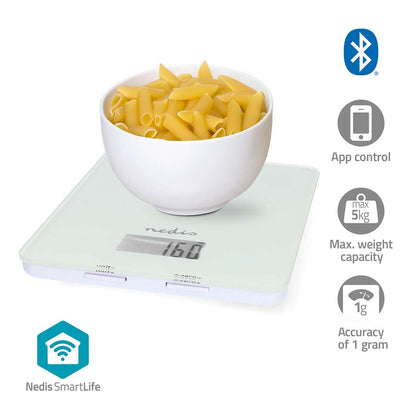 Nedis SmartLife Kitchen Scale | Bluetooth® | Glass / Plastic | White