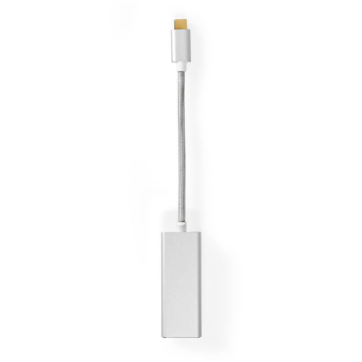 Nedis USB Network Adapter | USB 3.2 Gen 1 | 1 Gbps | USB-C™ Male | RJ45 Female | 0.20 m | Round | Gold Plated | Tinned Copper | Silver | Cover Window Box