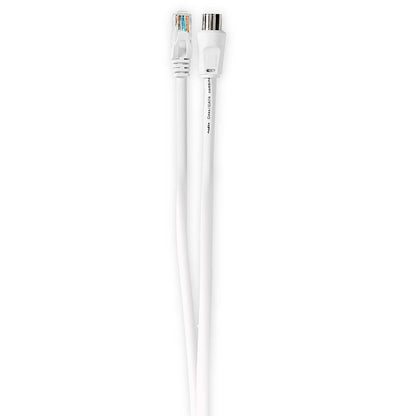 Nedis Coax Cat6 Combi Cable | IEC (Coax) Male / RJ45 Male | IEC (Coax) Female / RJ45 Male | Nickel Plated | RG58 | 75 Ohm | Double Shielded | 3.00 m | Round | PVC | White | Box