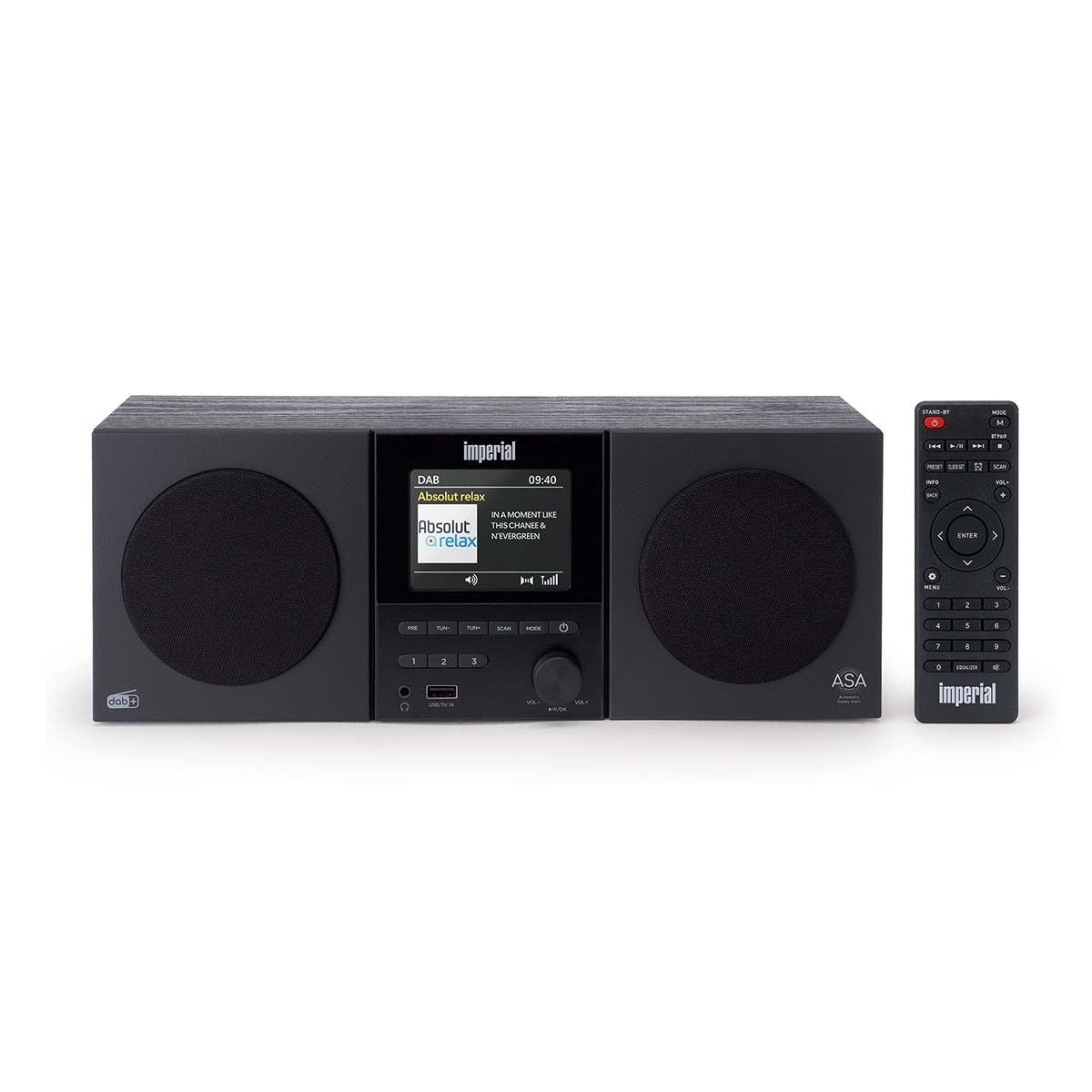 Imperial DABMAN-220BK | DAB+, FM Stereo Radio with Bluetooth Speaker & Remote Control