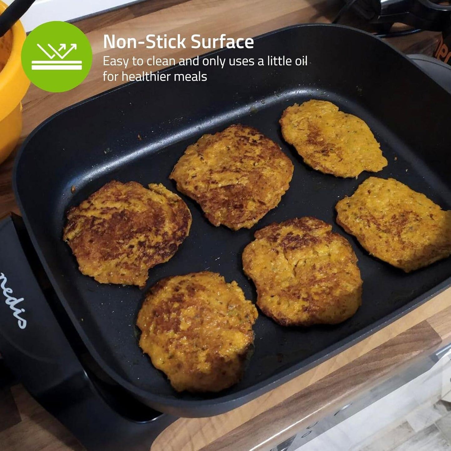Nedis Electric Skillet Pan | 40 cm | Thick-cast Aluminium Body