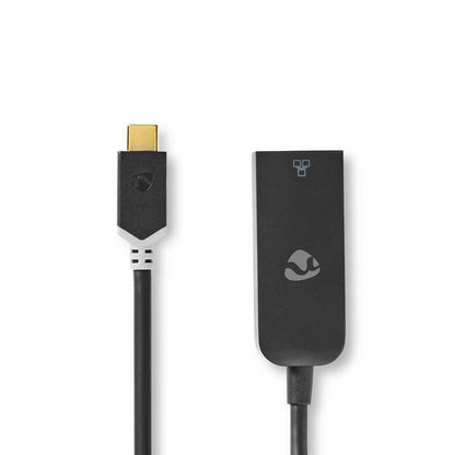 Nedis USB Network Adapter | USB 3.2 Gen 1 | 1000 Mbps | USB-C™ Male | RJ45 Female | 0.20 m | Round | Gold Plated | Tinned Copper | Anthracite | Box