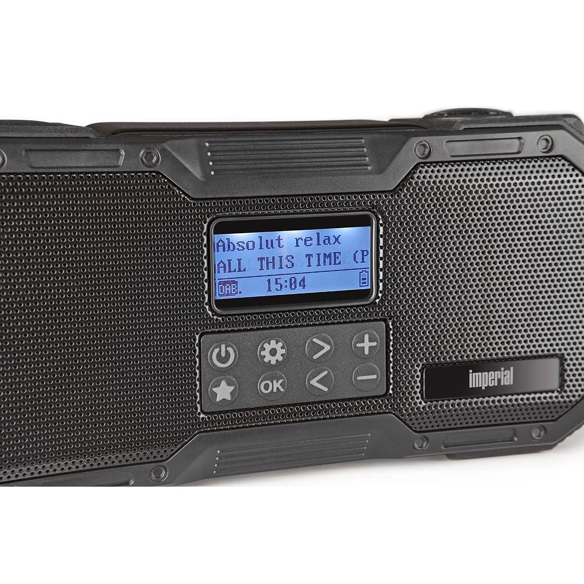 Imperial DABMAN OR 1 Robust DAB+ / FM / Bluetooth Outdoor Radio / Crank Radio Black