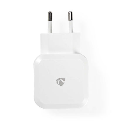 Nedis Wall Charger | 24 W | Quick charge feature | 2x 2.4 A | Number of outputs: 2 | 2x USB-A | No Cable Included | Single Voltage Output | White