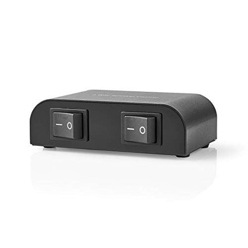 Nedis Speaker Control Switchbox | 2 port(s) | Terminal Screws | Speaker impedance: 4-16 Ohm | Maximum load per channel: 150 W | Aluminium | Black