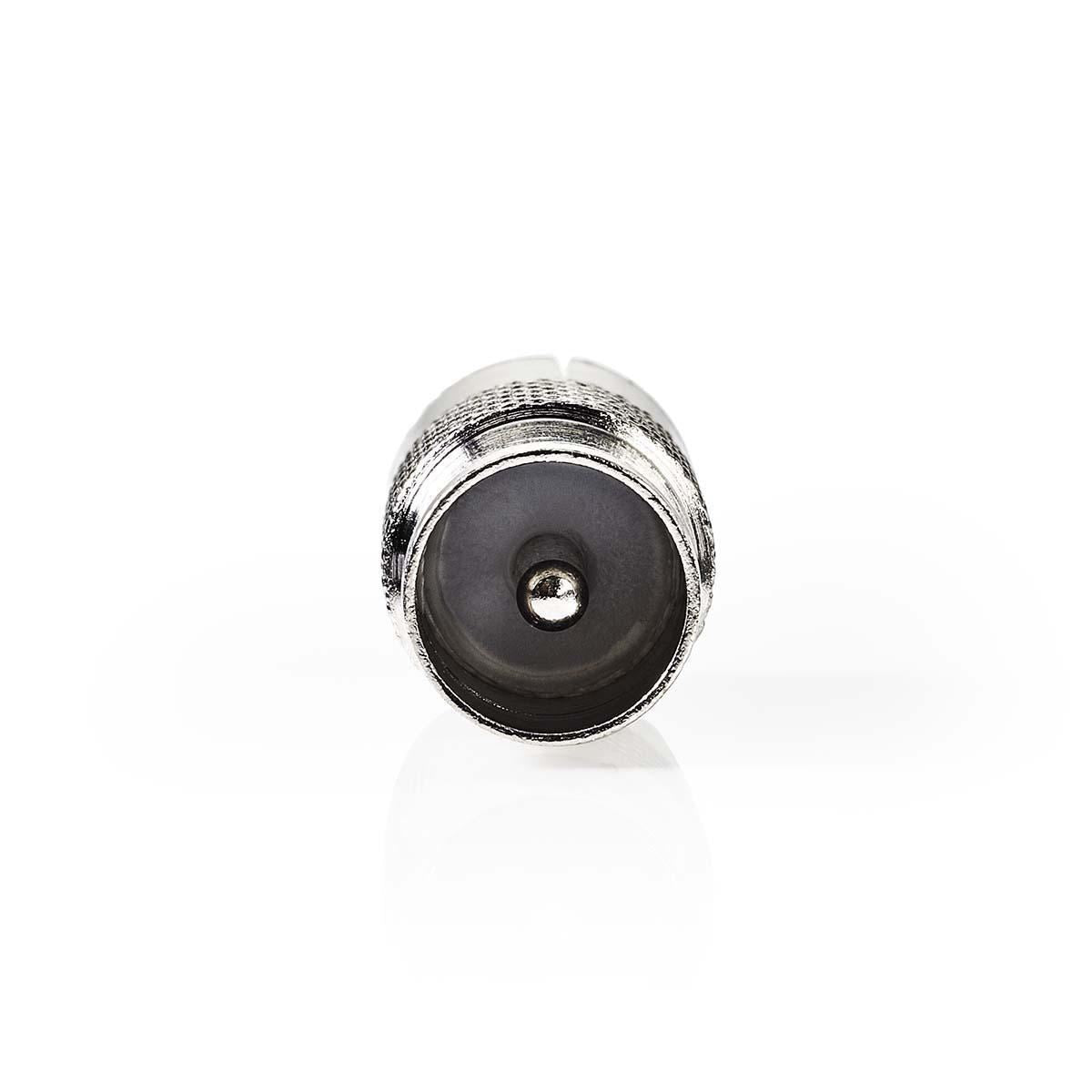 Nedis Satellite & Antenna Adapter | IEC (Coax) Male | IEC (Coax) Female | Nickel Plated | 75 Ohm | Straight | Metal | Silver | 1 pcs | Envelope