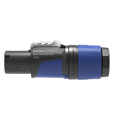 Neutrik Lockable cable connector, power-in, screw terminals, blue