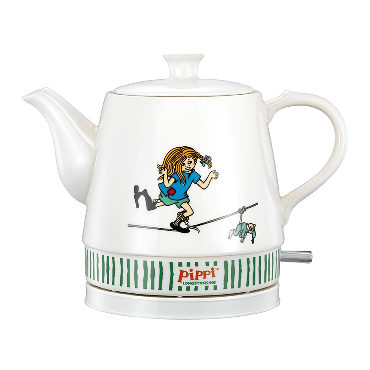 Pippi Longstocking Cordless Electric Ceramic kettle | 0.8L | 1750W | Pippi design | White